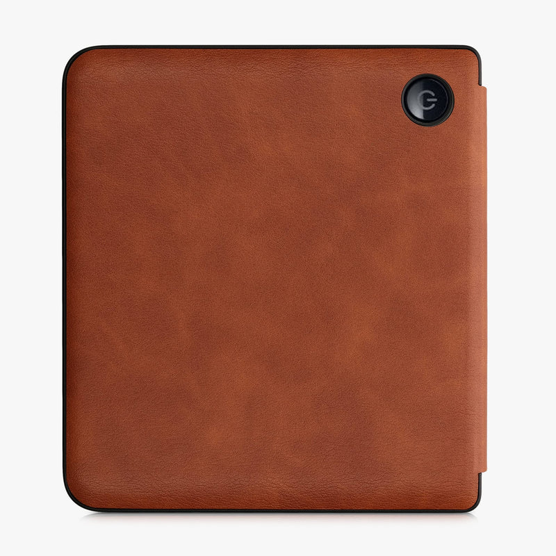 kwmobile Origami Case Compatible with Kobo Libra 2 - Case Ultra Slim Fit PU Leather Cover with Stand - Brown
