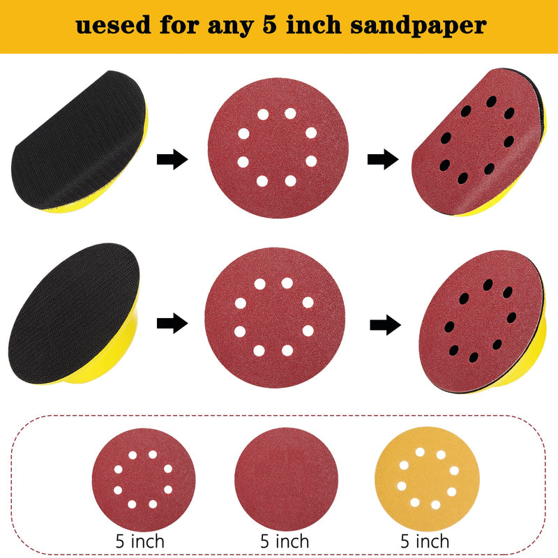 STEBRUAM sanding block Velcro, hook and loop hand sanding block mouse-shaped polishing sanding disc polish with Velcro interface hand pad for sanding work with sanding discs Velcro Mouse Cap 5 inch