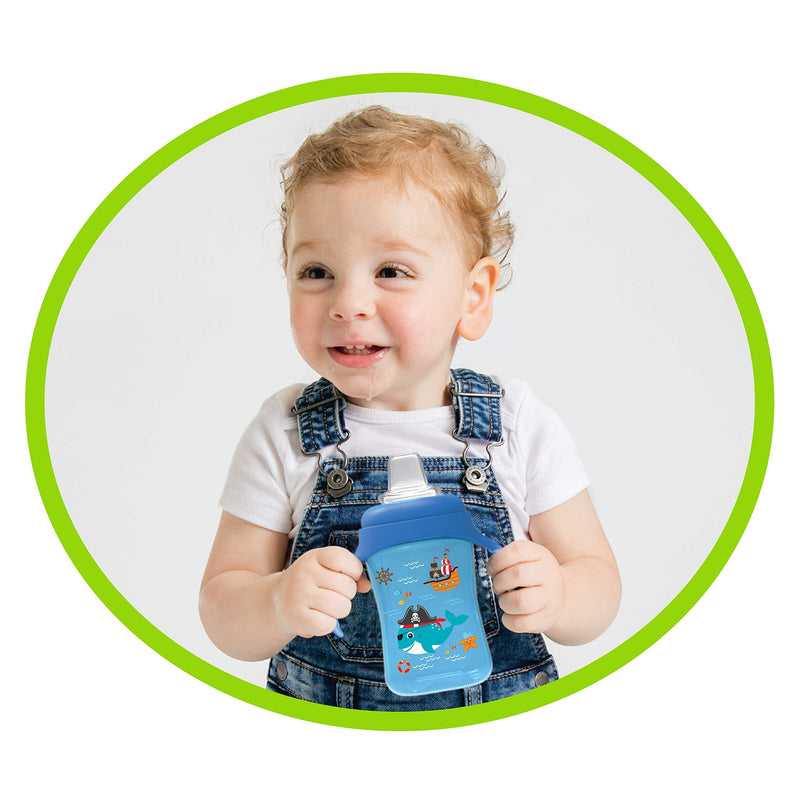 Avima Baby 10 oz Soft Spout Sippy Cups, Blue (Set of 2) 2 Count (Pack of 1)