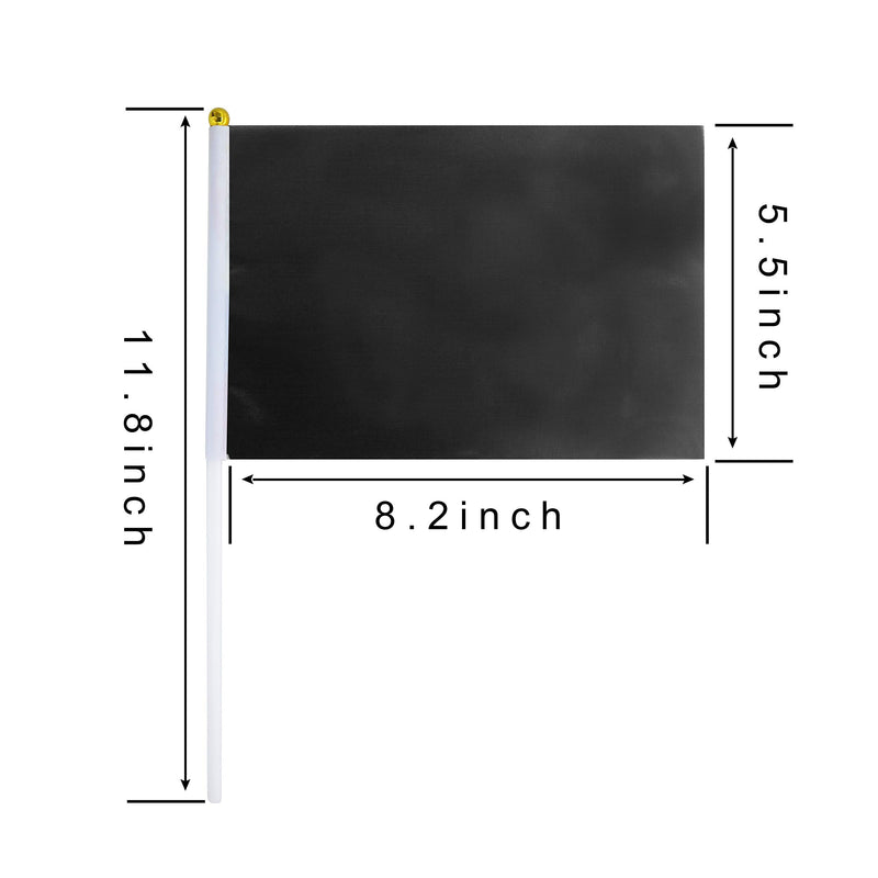 WXTWK 25 Pack Solid Black Flag Small Mini Plain Black DIY Color Flags On Stick,marking decoration supplies,Grand Opening,Kids Birthday,Party Events Celebration 25PACK black