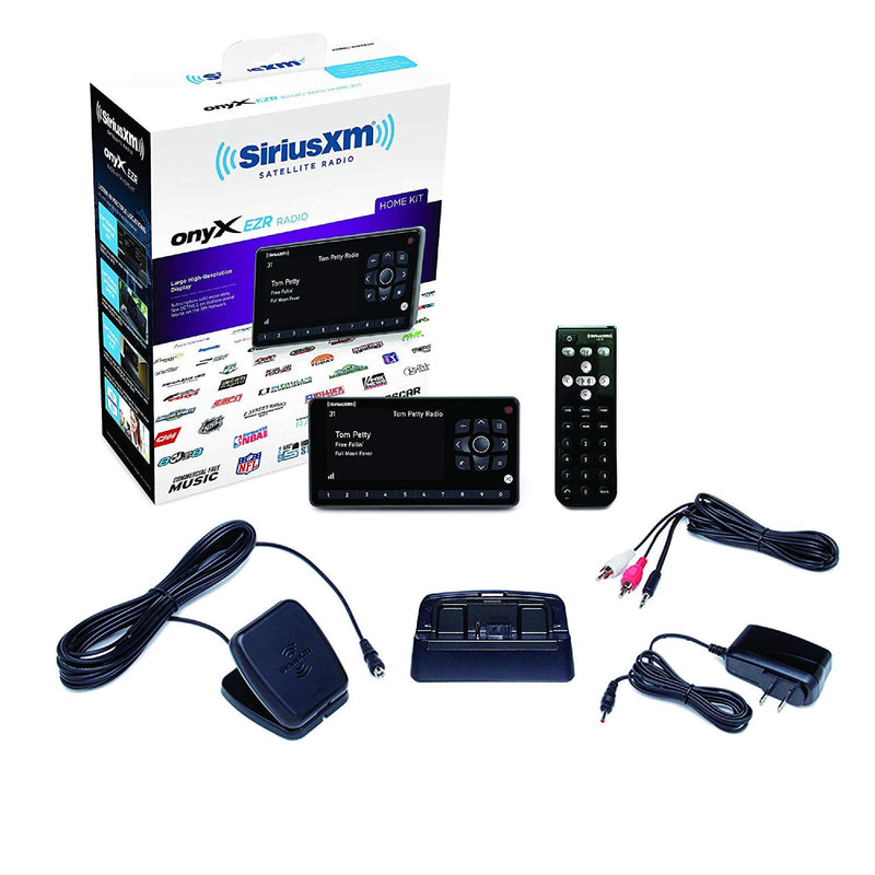 SiriusXM Onyx EZR Satellite Radio with Home Kit, Get 12 Months for $99 or Your First 3 Months Service Free w/ Subscription â€“ Enjoy SiriusXM on your Home Stereo or Powered Speakers Satellite Radio + Home Kit