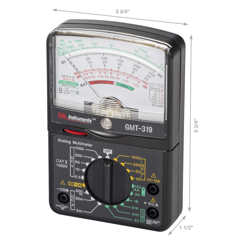 Gardner Bender GMT-319 Multimeter Tester, RJ-45 & RJ-11, 7 Function / 19 Range 1000V