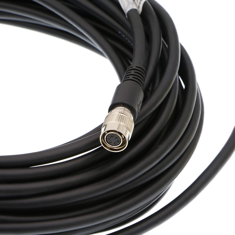 Alvin's Cables High Flex 6 Pin Hirose Female HR10A-7P-6S Cable for Basler GIGE AVT CCD Camera Straight 6 pin 3 meters