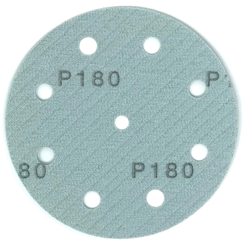 Serious Grit 5-Inch 9-Hole, 180 Grit Sanding Discs - Premium Hook and Loop Heavy Duty Sandpaper for Random Orbital Sanders - 50 PACK BOX