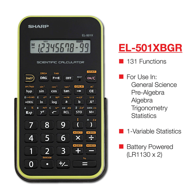 Sharp EL-501XBGR Scientific Calculator