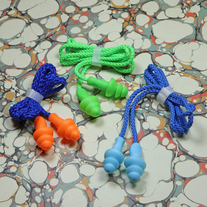 12 Pairs Corded Ear Plugs Soft Silicone Reusable Earplugs Noise Cancelling for Hearing Protection, Sleeping (Combo 12) Combo 12