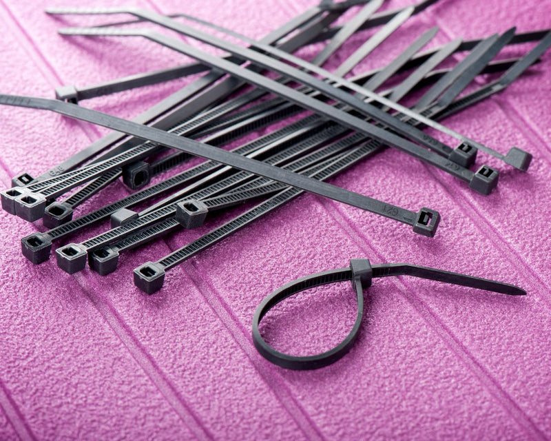 100 Qty 4 Inch Black Nylon 18 lb Cable Zip Ties | Made in The USA | BCP895