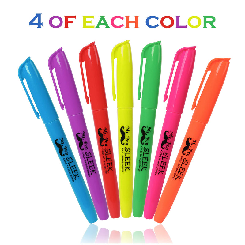 Mr. Pen Highlighters, Assorted Colors, Pack of 28