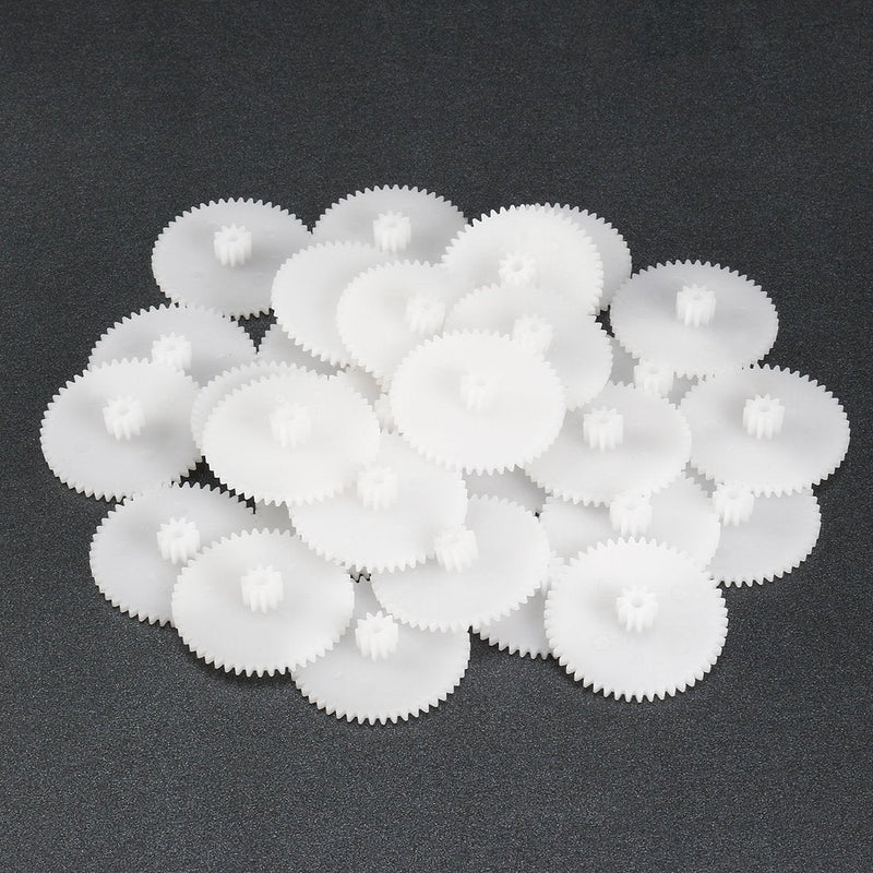 uxcell 30pcs Plastic Gears 50 Teeth Model 50102A Reduction Gear Plastic Worm Gears for RC Car Robot Motor