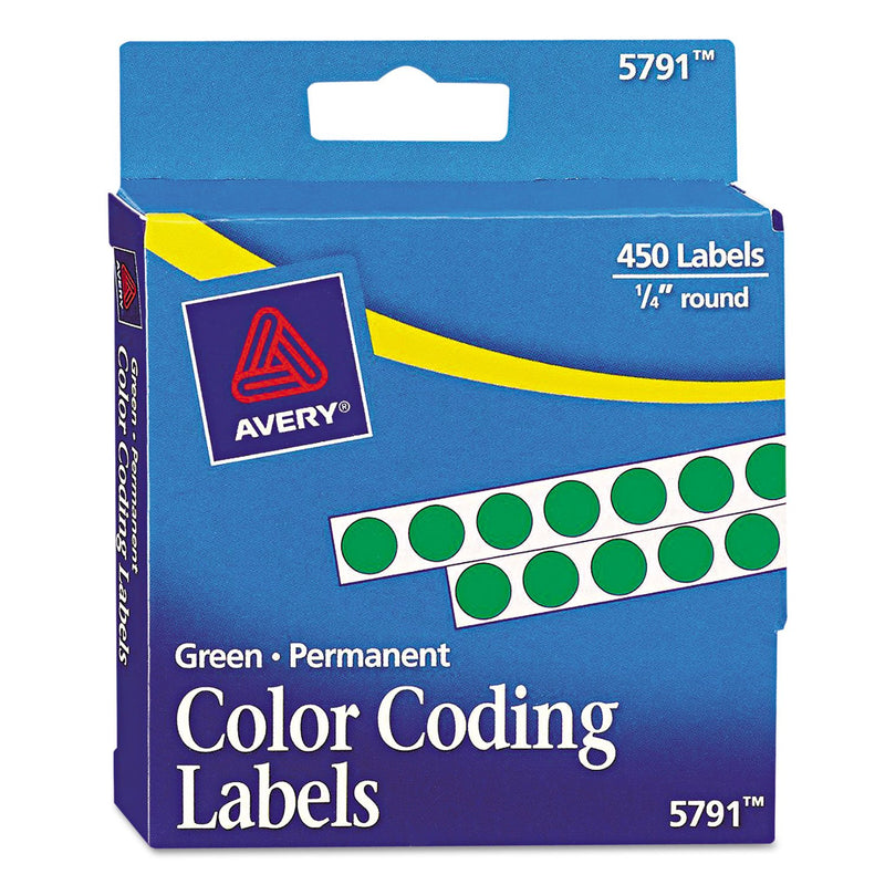 COLOR LABEL DOTS GREEN by AVERY MfrPartNo 05791