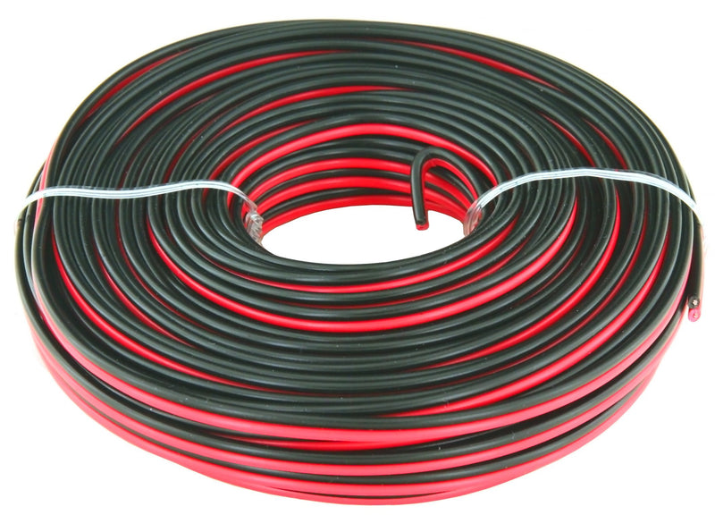 GS Power 100% Copper 24 AWG (American Wire Gauge) 50 ft Red & 50 ft Black Bonded Zip Cord Cable for Car Audio Stereo LED Light 12Volt Automotive Harness Wiring. Also in 100 & 200 Feet Roll Red/Black