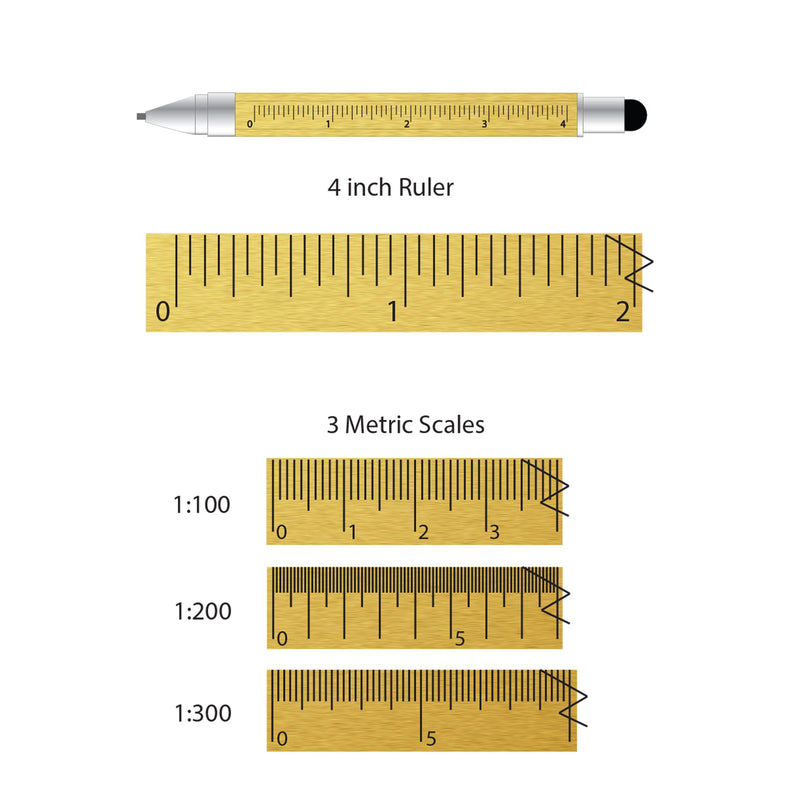 MONTEVERDE USA Tool 0.9mm Pencil - Solid Brass (MV35481)