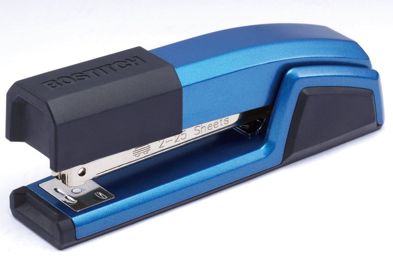 Bostitch Epic All Metal 3 in 1 Stapler with Integrated Remover & Staple Storage, Blue (B777-BLUE)