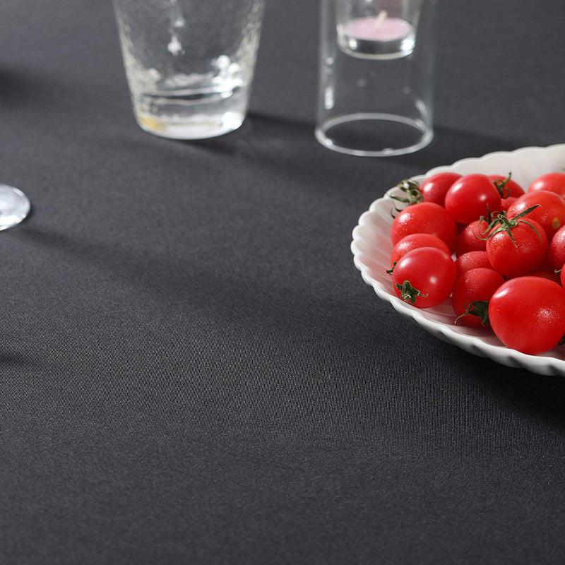 Rectangle Tablecloth 60x102 inch Washable Polyester Fabric Table Cloth for Wedding Party Dining Banquet Decorationï¼ˆ60x102, Blackï¼‰ 60x102''