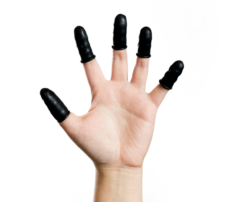 Bertech Black Dissipative Finger Cots, 4 Mil Thick, Medium, (Pack of 720)