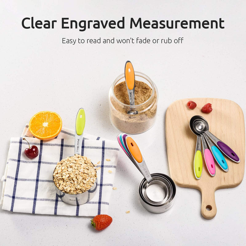 U-Taste 10 Piece Measuring Cups and Spoons Set in 18/8 Stainless Steel