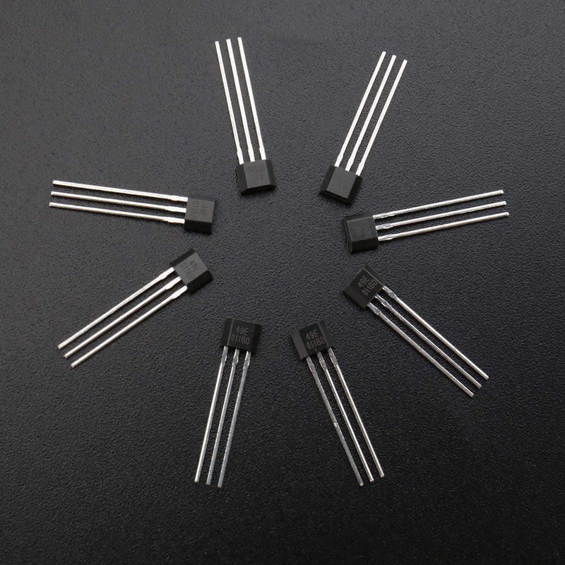 20Pcs 49E OH49E SS49E Linear Hall Effect Sensors S49E TO-92 3 Pins Sensor Element Switch for Electric Vehicle Motor Repair 20
