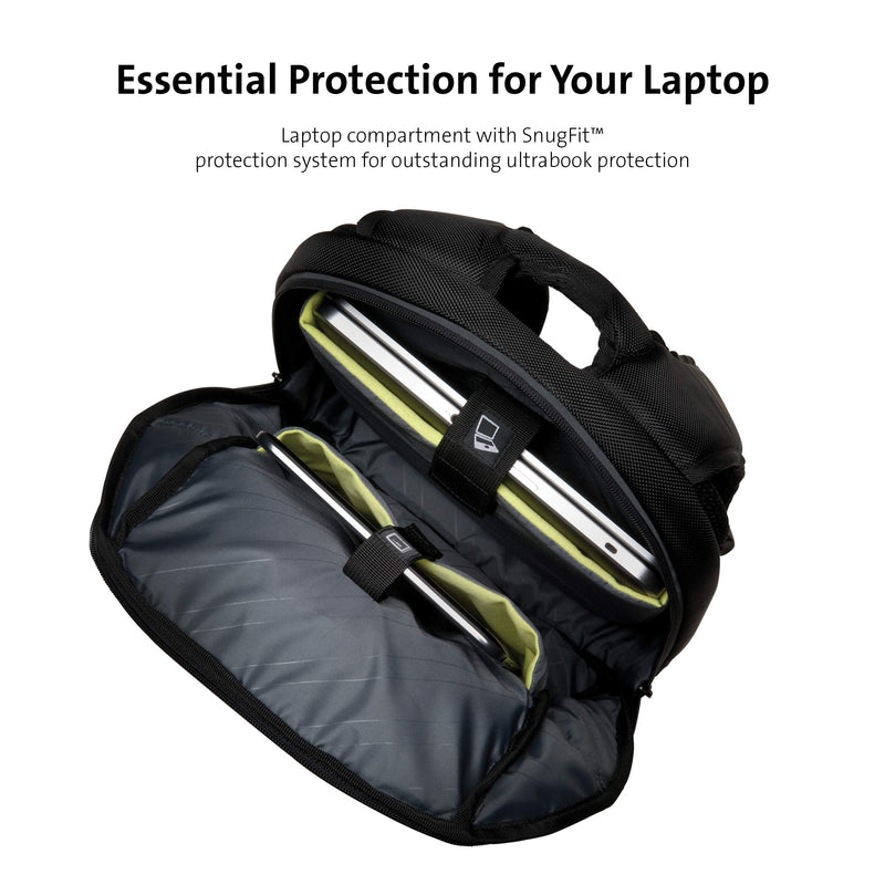 Kensington Triple Trek Slim Backpack for MacBooks, Chromebooks, Tablets & Ultrabooks up to 13-Inch-14-Inch (K62591AM), Black