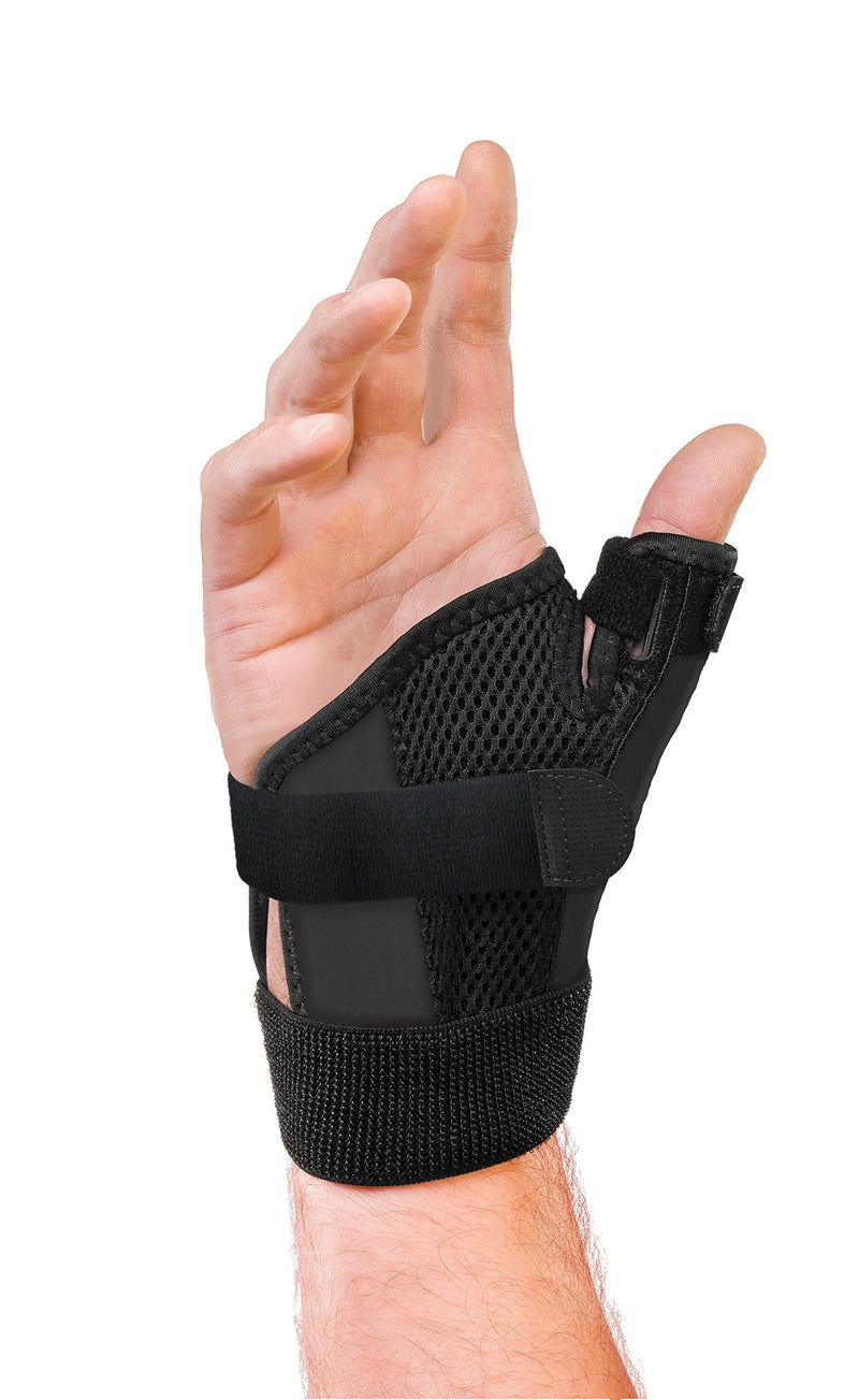 Mueller Sports Medicine Adjust-to-Fit Thumb Stabilizer, For Men and Women, Black, One Size Fits Most