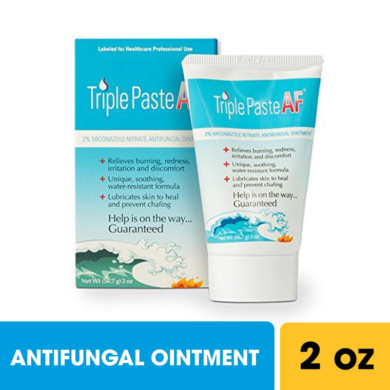 Triple Paste AF Antifungal Ointment, Antifungal Treatment for Jock Itch and Superficial Skin Infections, 2 oz, White (TRIPAF) (Packaging May Vary)