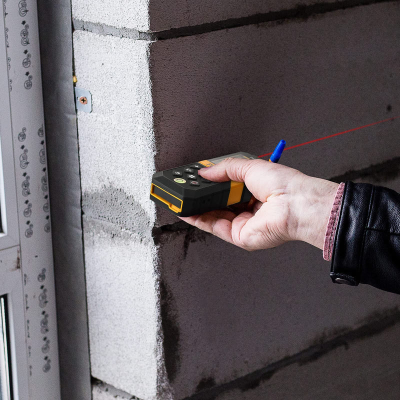 PREXISO Laser Measure, 215Ft Laser Measurement Tool with Entension for Diagonal Measuring Ft/ Ft+in/ in/ M Units - Pythagorean Mode, Area Volume -100 Sets Data Storage, Medidor Laser Distance Meter