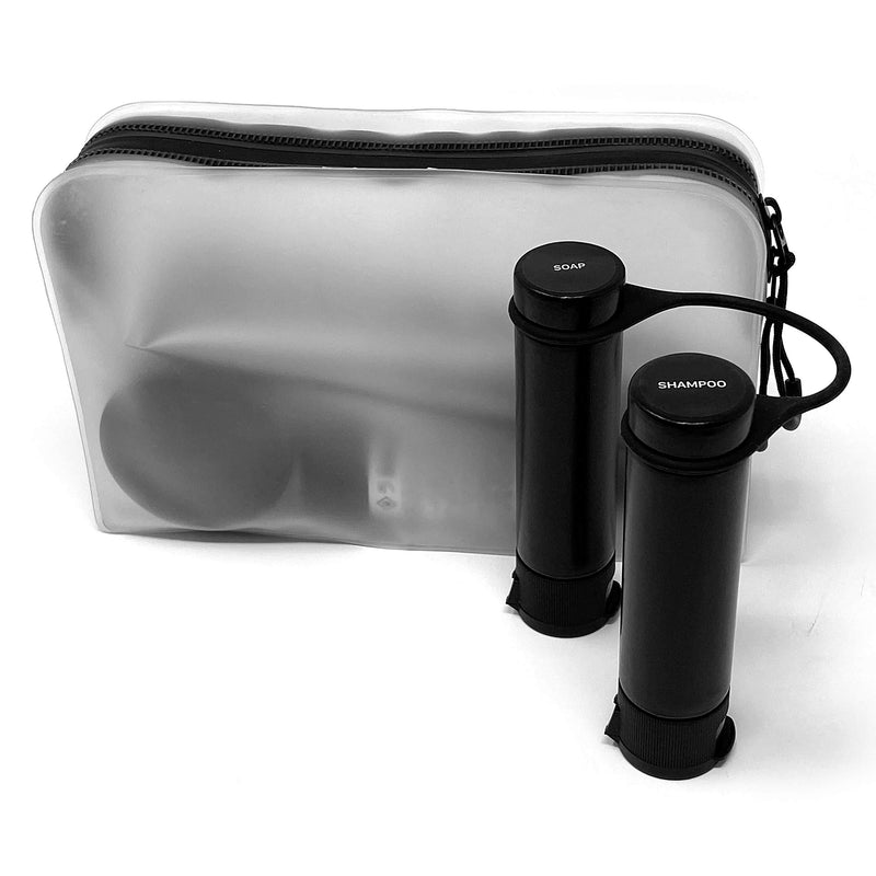 Nunchucks Travel Bottles, Leakproof Silicone Refillable TSA Approved Travel Containers, Squeezable Tubes for travel, gym, Toiletry Containers for Shampoo Lotion Soap