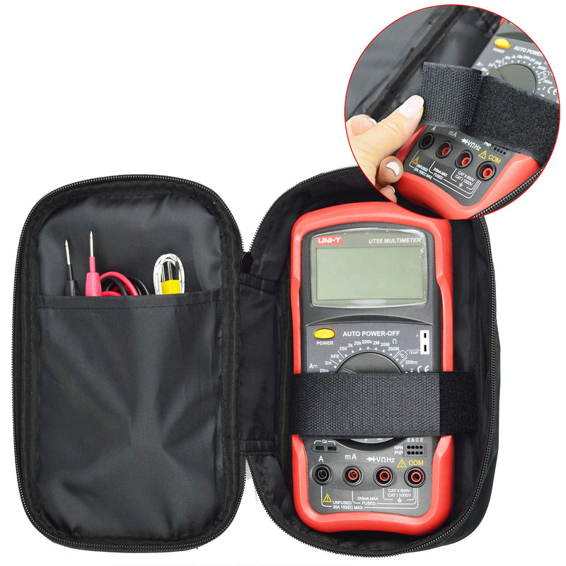 ZIBOO C25 Multimeter Meter Soft Case,Use For Clamp Meter Multimeter KYORITSU,HIOKI Testo Sanwa,FLUKE etc…