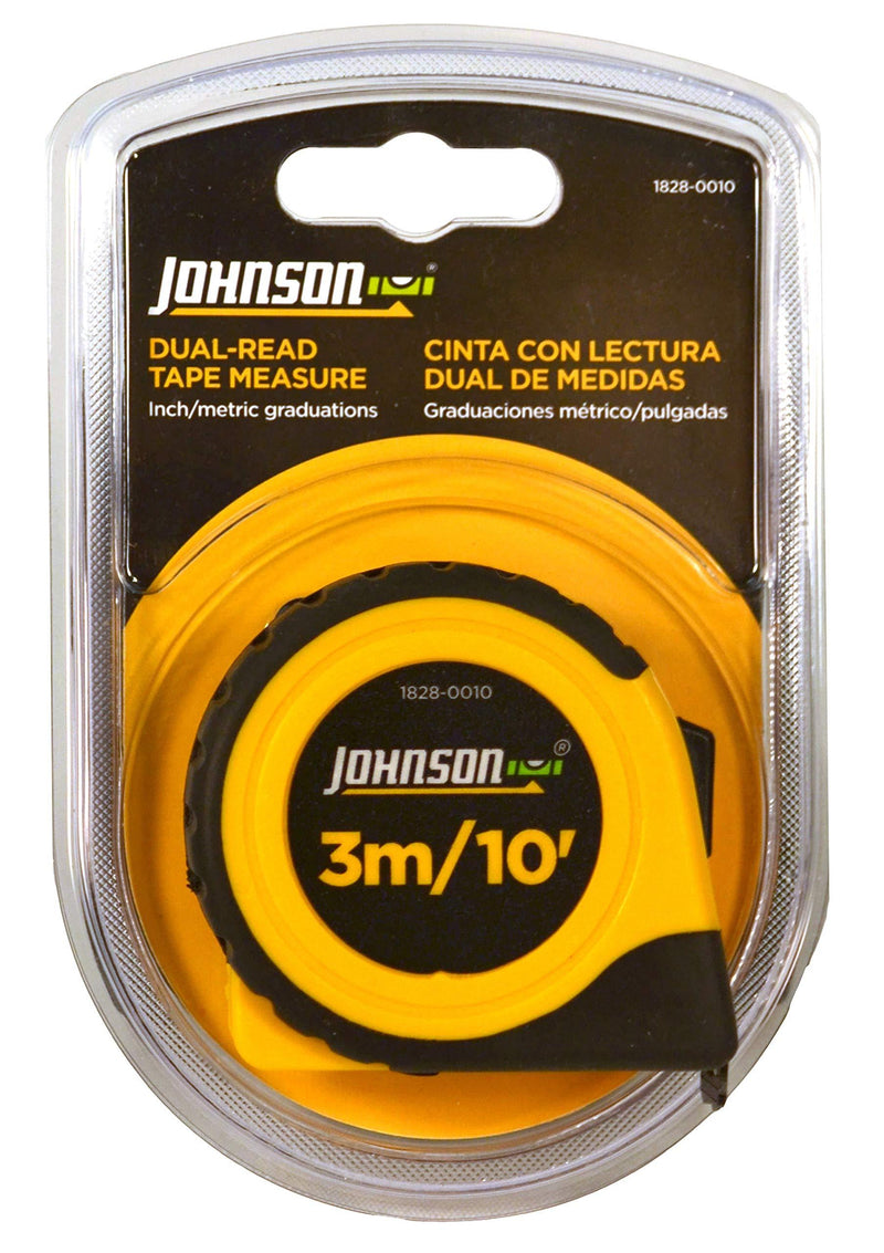 Johnson Level & Tool 1828-0010 Tape Measure Metric, 10-Feet 10 Foot Metric