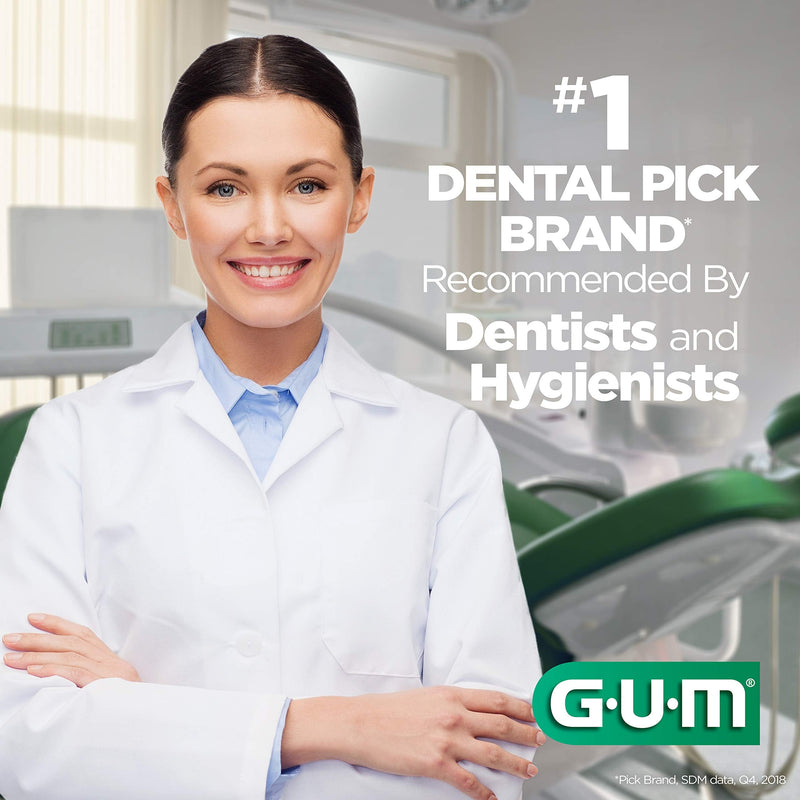 GUM - 6705RW Soft-Picks Comfort Flex Mint Dental Picks, New Invigorating Mint Flavor, 80 Count (Pack of 4) 320 ct