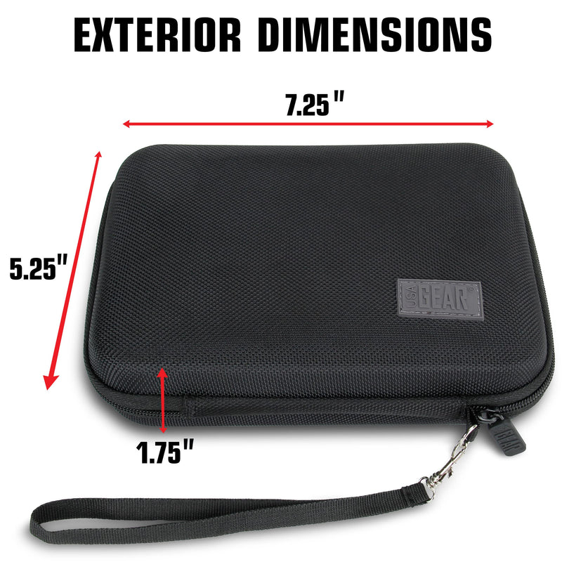 USA GEAR Multimeter Case with Hard Shell Exterior and Wrist Strap - Compatible with Innova 3320 Digital Multimeter, Crenova MS8233D, Klein Tools Multi Meter, and AstroAI Multimeter 2000 - Black