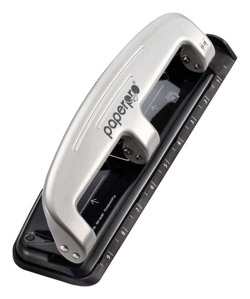 Bostitch Three-Hole Punch, Silver/Black (2101)