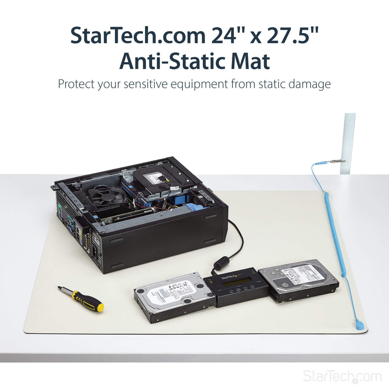 StarTech.com Anti-Static Mat - 25â€ x 27.5â€ Electrical Grounding Desk Pad - For Home or Work - Beige (M3013)