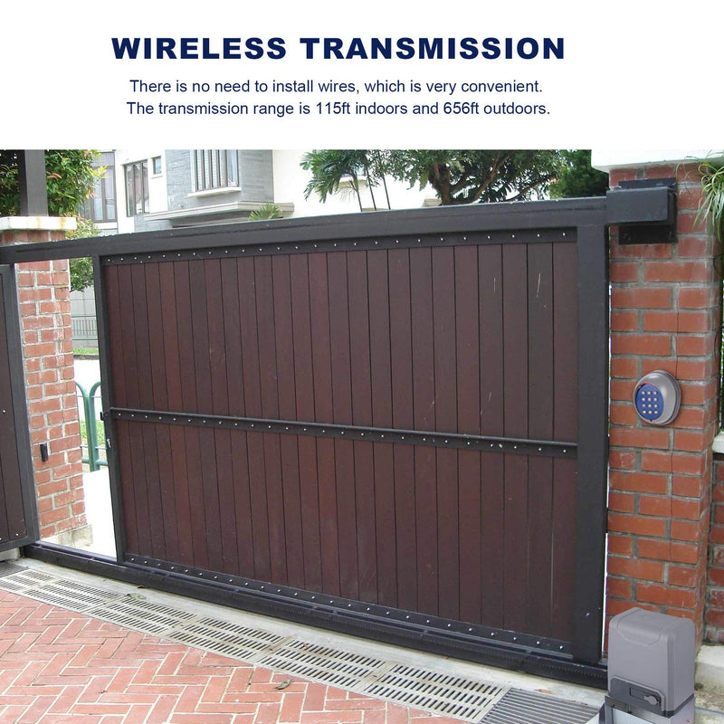CO-Z Security Wireless Automatic Code Entry Gate Keypad Remote Operator Panel Control for Sliding Gate Opener Motor