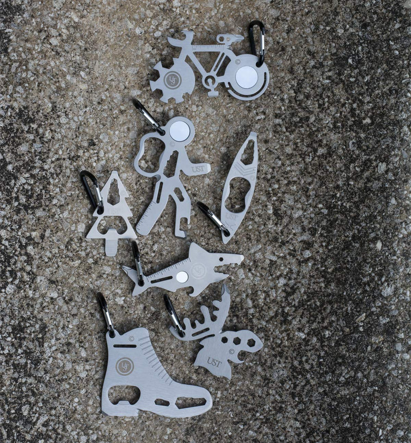 UST Tool-a-Long Multi-Tool Carabiners with Durable, Compact Stainless Steel Construction for Hiking, Kayaking, Camping, Travel and Outdoor Survival Lantern
