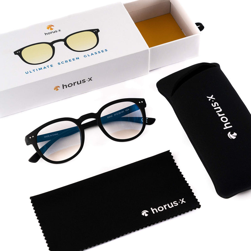 HORUS X - Blue Light Blocking Glasses for Screens - Computer Tablet Smartphone TV Glasses | UV Protection Anti-Fatigue and Eyestrain - Improved Sleep - Men and Women - Blue blocker glasses Casual