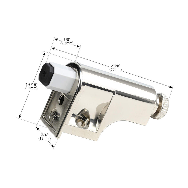 Rok Hardware 25 Pack Soft Close Damper for Cabinet Doors/Compact /SoftClose Cabinet Adapter/Hardware/Polished Nickel/Hinge SCD103