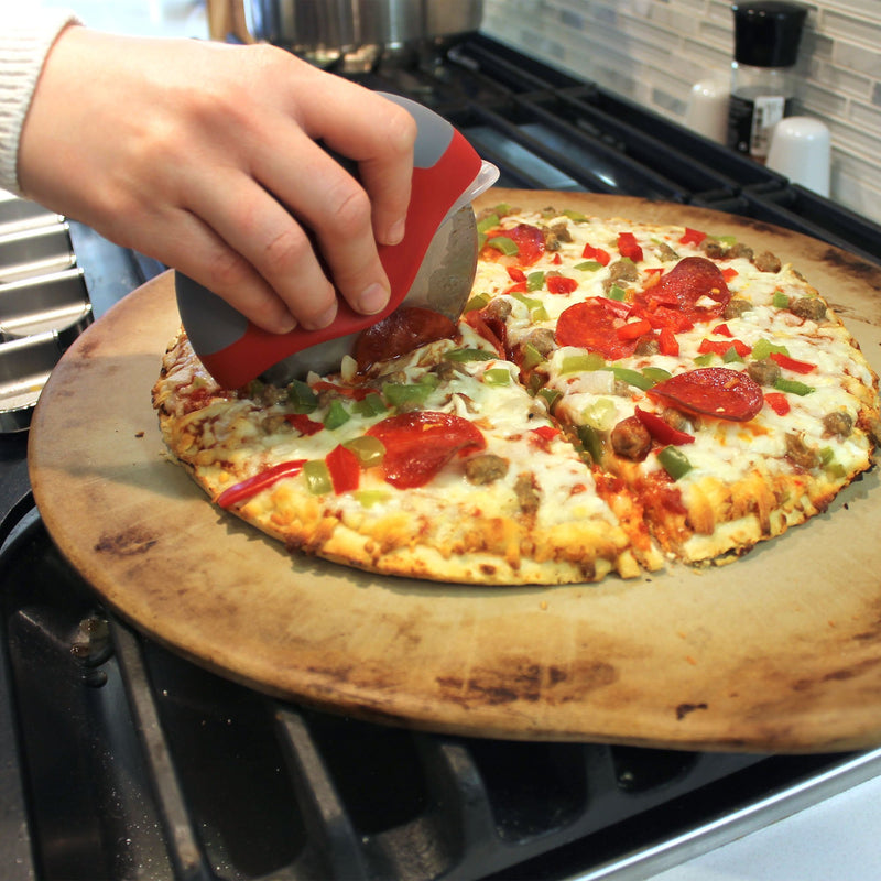 Pizza Cutter, Unique Wheel Design Comes Apart for Easy Cleaning, Super Sharp Stainless Steel Blade with Protective Guard, Best Grip to Cut Your Favorite Pizzas, by Jokari Gourmet