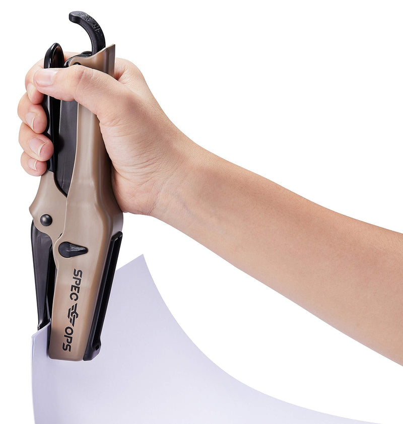 "Spec Ops Tools Elite Duty Packaging Plier Stapler, 7/16 Crown, 1/4"" - 3/8"" Leg Length Staples, 3% Donated to Veterans", black/tan