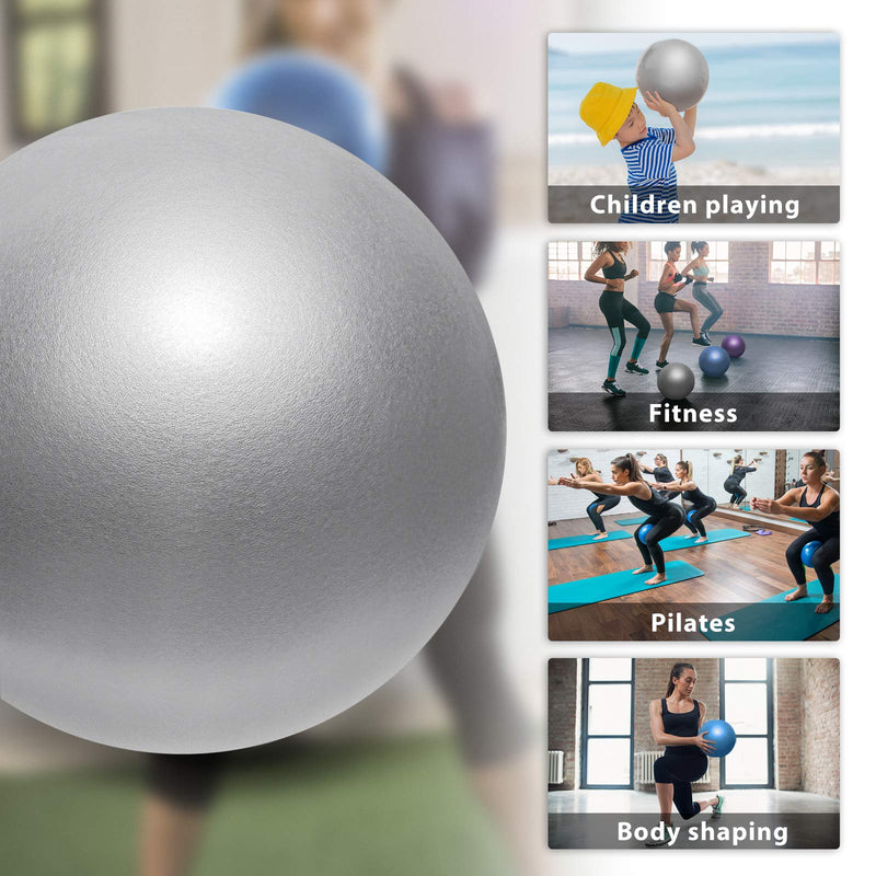 Cikyner Soft Pilates Ball, Small Exercise Ball 23-25cm Mini Gym Ball with Inflatable Straw, Suitable for Pilates, Yoga, Full body Training, Physical Therapy and Balance improving at Home, Gym & Office purple