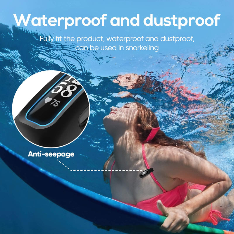 EEweca 3-Pack Clip Case Accessory for Fitbit Ace 3 & Inspire 2, Black+Black+Black (not for Inspire, Inspire hr, ace 2)
