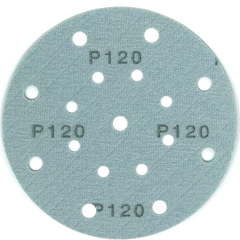 Serious Grit 6-Inch 17-Hole, 120 Grit Sanding Discs - Premium Hook and Loop Heavy Duty Sandpaper for Random Orbital Sanders - 50 PACK BOX