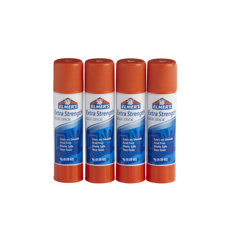 Elmer's-E5010 Extra Strength Glue Sticks, 0.28 Ounces, 4 Count Standard Stick