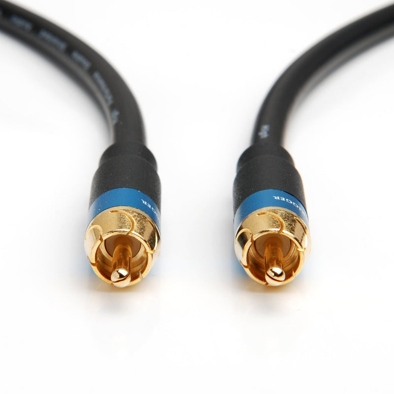 BlueRigger Subwoofer Cable (35FT, RCA to RCA Audio Cable, Dual Shielded with Gold Plated Connectors) 35FT Black