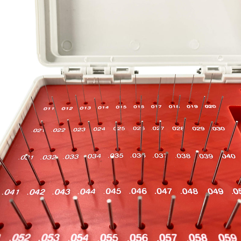 TEXALAN Class ZZ Steel Pin Gage Set Minus (50PCS(0.011-0.060") M0) 50PCS(0.011-0.060") M0