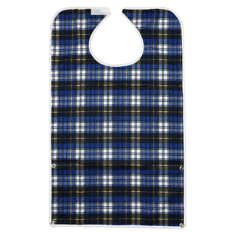 3 Pack Adult Bibs with Crumb Catcher - Waterproof and Reusable Clothing Protectors for Elderly Men and Women