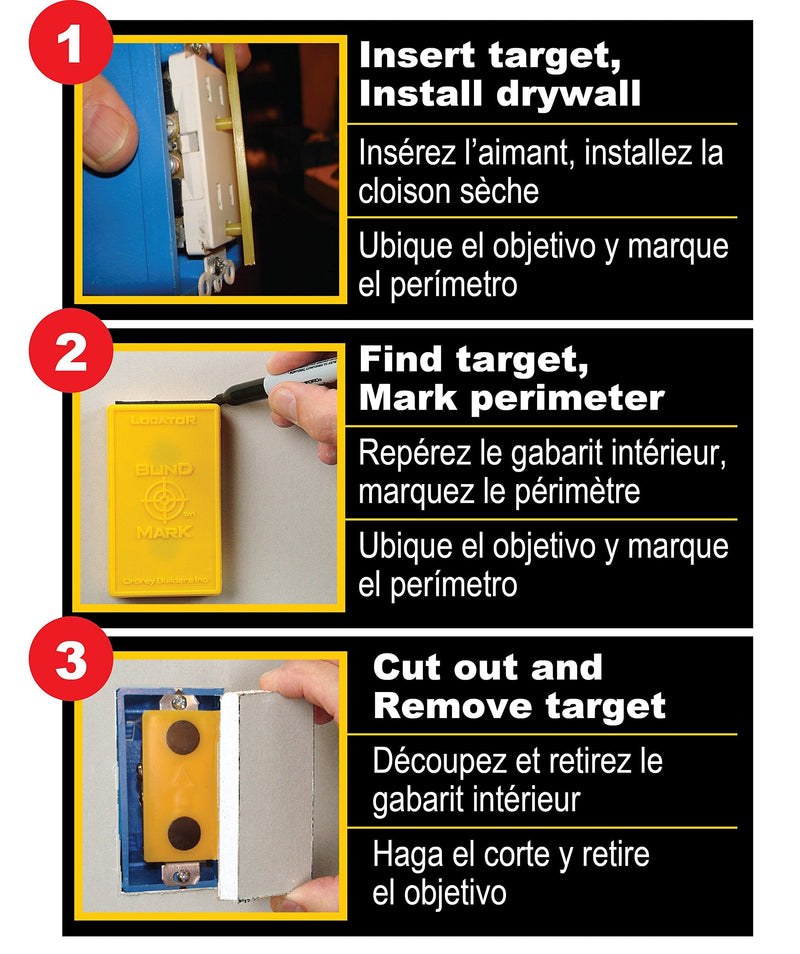 Calculated Industries 8120 Plug Mark Drywall Electrical Box Cutout Locator for Existing Electrical Outlets in Rehabilitation and Replacement Work
