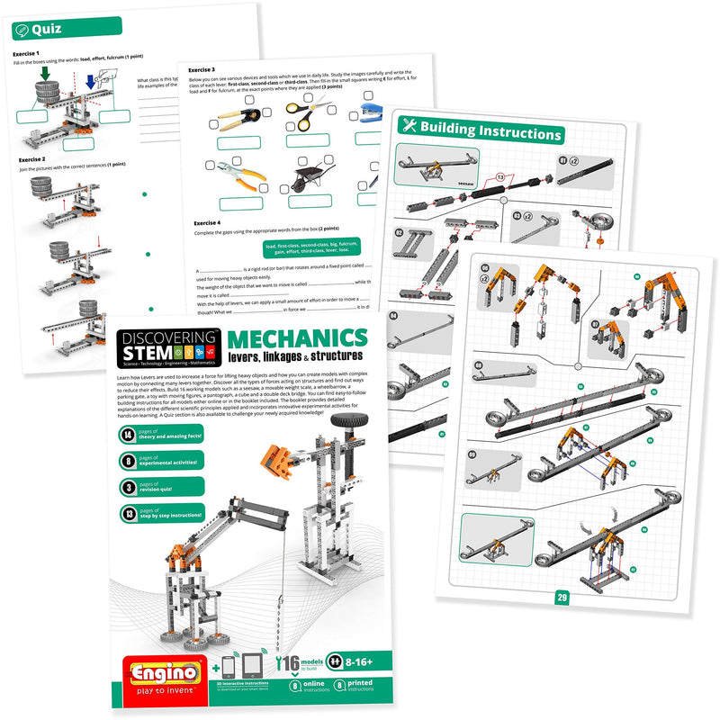 Engino Discovering Stem: Levers, Linkages & Structures Building Kit