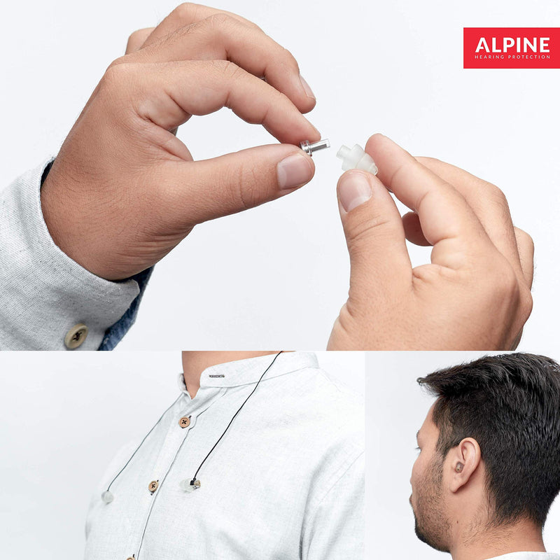 Alpine MusicSafe Pro High Fidelity Music Ear Plugs for Concert & Noise Reduction - 3 Premium Filter Sets - Professional Musicians, DJs Hearing Protection – Soft Hypoallergenic Reusable Black Earplugs Pro-black