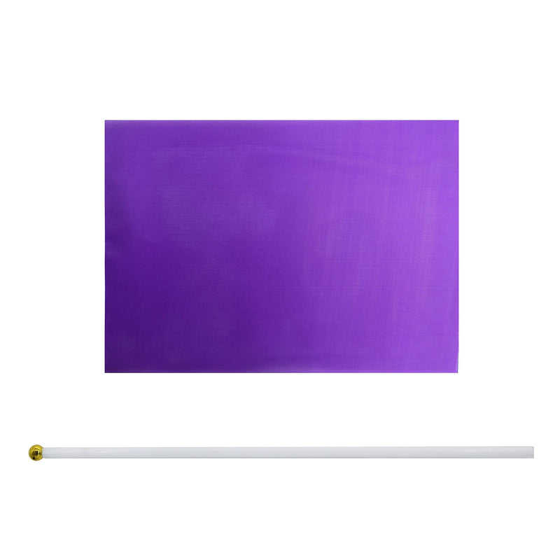WXTWK 12 Pack Solid Purple Flag Small Mini Plain Purple DIY Color Flags On Stick,marking decoration supplies,Grand Opening,Kids Birthday,Party Events Celebration 12PACK purple
