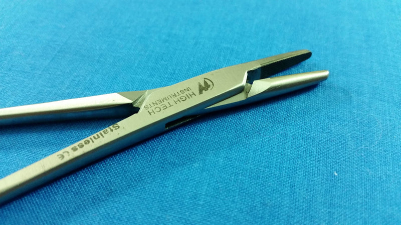 T/C Mayo Hegar Needle Holder Driver 5.5" (14cm) with Tungsten Carbide Cross Serrated Inserts (HTI BRAND)